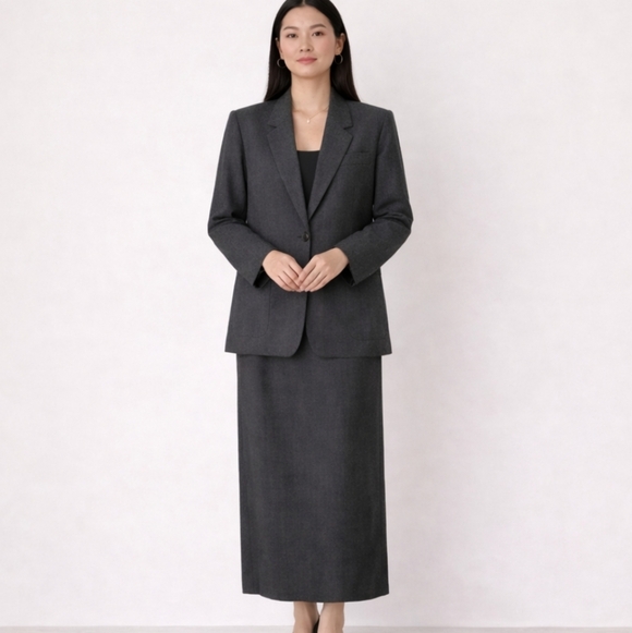 Vintage Miss Britt | 90's Wool Skirt Suit Set | German Tailored - Picture 9 of 9